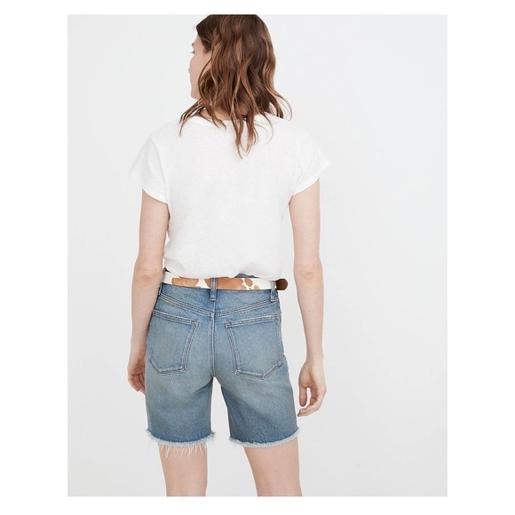 Madewell high-rise denim mid-length shorts women’s size 26 - Picture 3 of 9